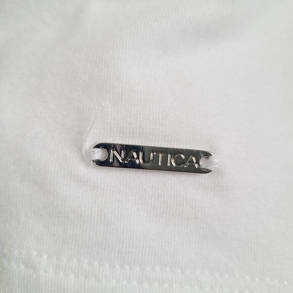 Nautica Women's White Sleeveless Button Shoulder Top Cotton XXL New w/ Tags Gift - Picture 4 of 10